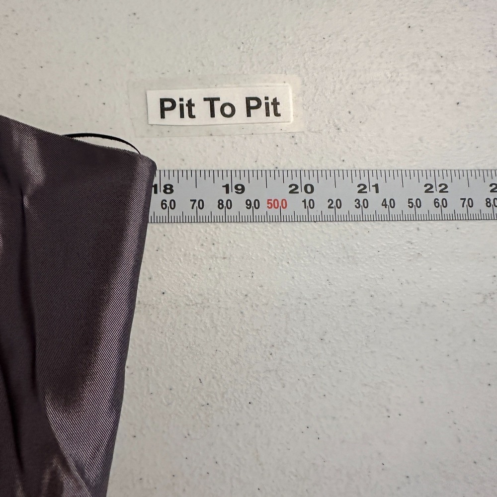 Womens Minimalist 90s Charcoal Gray Metallic Spaghetti Strap Maxi Gown Dress 10 - Picture 6 of 8